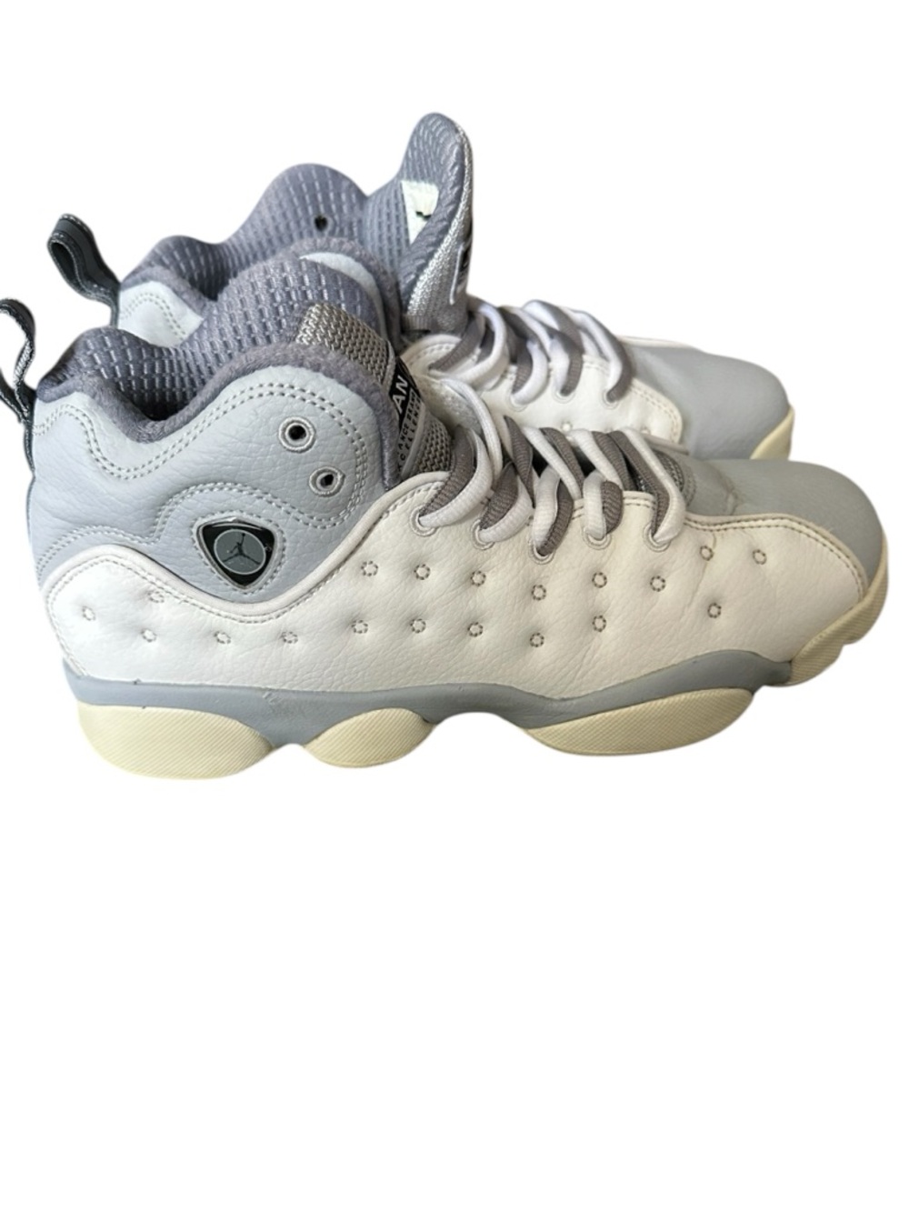 Jordan Kids' White & Gray High-Top Sneakers